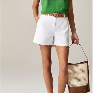 J Crew 4 IN Heritage Chino Shorts Womens Size 10 White
